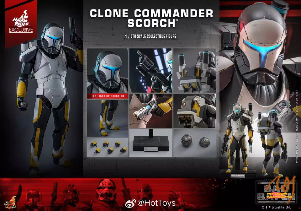 IN STOCK New Hot Toys 1/6 Star Wars TMS130 The Bad batch Clone Commander Scorch - Image 2 of 4