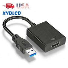 USB to HDMI Adapter Video Cable Converter for Windows Mac and Multiple Monitors