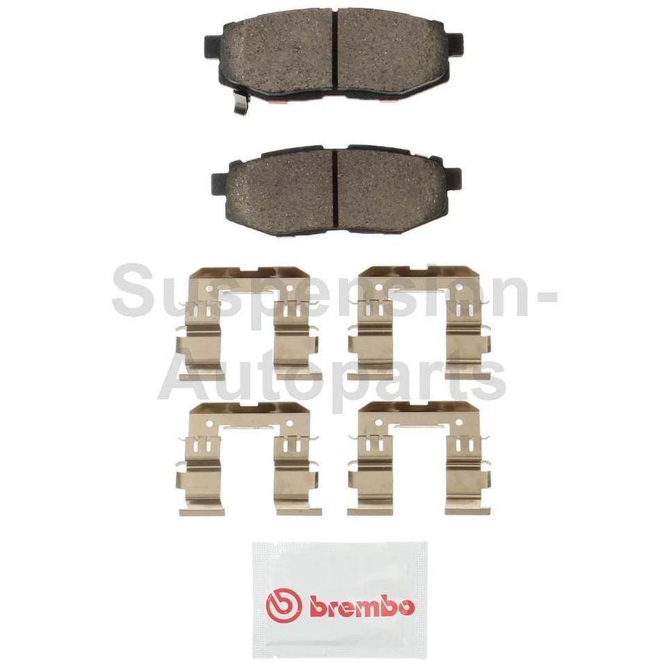 Compatível com Subaru B9 Tribeca 2006-2007 2X Brembo conjunto de pastilhas de discos de freio a disco dianteiro traseiro - Imagem 4 de 4