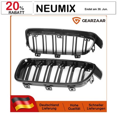 Kühlergrill passt für BMW F30 F31 11-19 Schwarz Satz L+R DEN Doppelsteg Paar