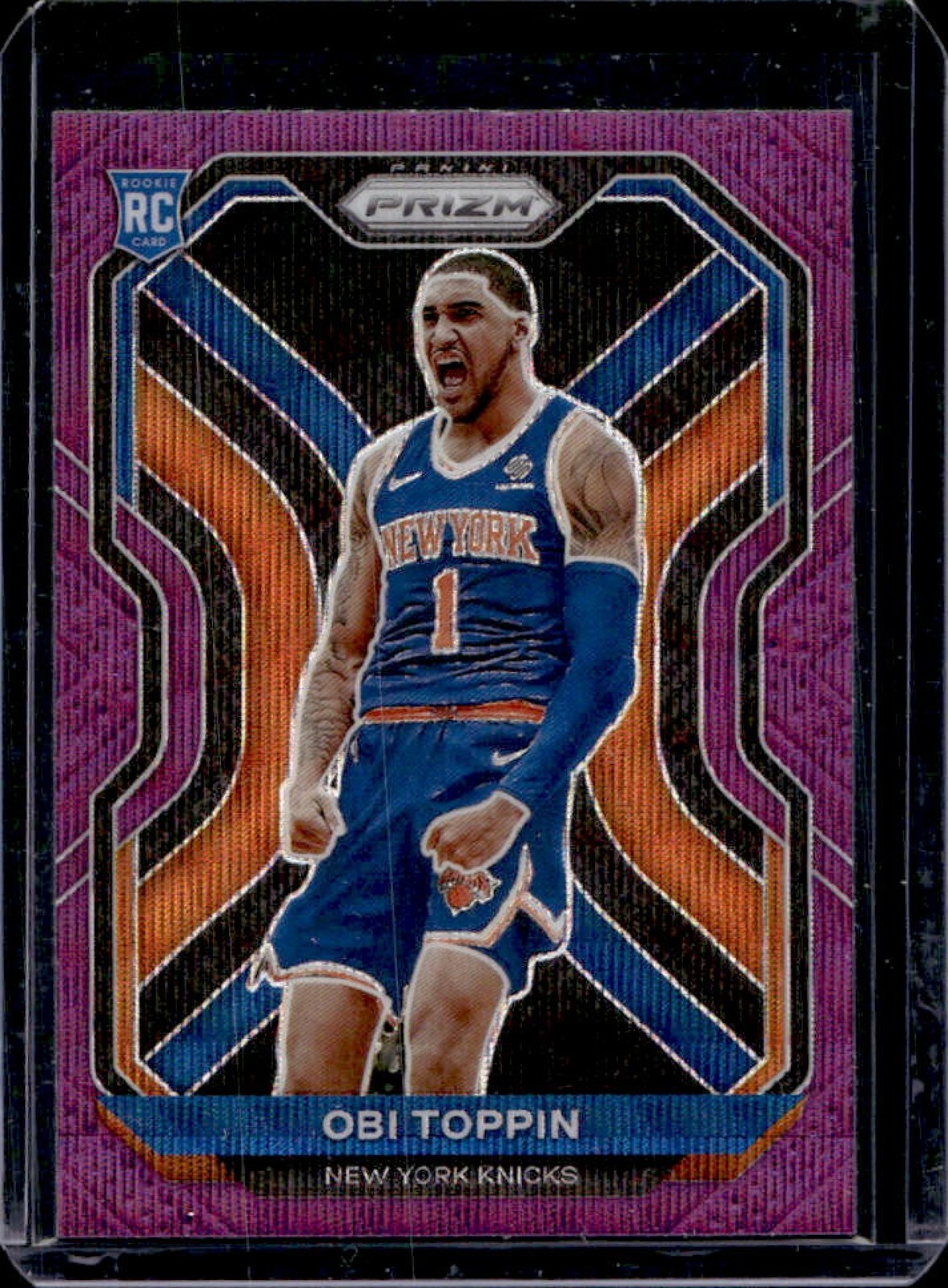 2020-21 Panini Prizm Obi Toppin RC Purple Wave Prizm Rookie #280 Knicks