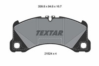 Bremsbelagsatz FÜR Porsche Macan (95B), Porsche Cayenne (9YA) - Textar 2152401