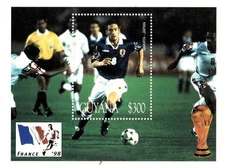 Guyana 1998 - World Cup Soccer Football - Souvenir Stamp Sheet Scott #3306B MNH
