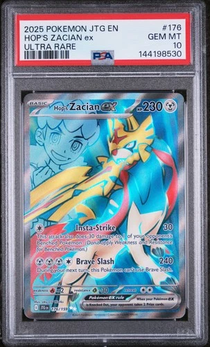 2025 POKEMON JTG EN-JOURNEY TOGETHER ULTRA RARE #176 HOP'S ZACIAN EX PSA 10
