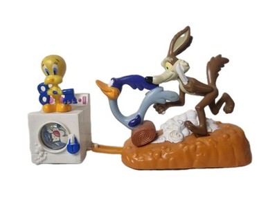 Looney Tunes 1995 Nachziehspielzeug Wile E Coyote Road Runner Tweety WB seltenes Spielzeug