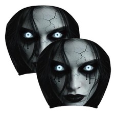 Scary Headrest Cover 2-Pieces Halloween Decoration Universal Car Headrest Covers