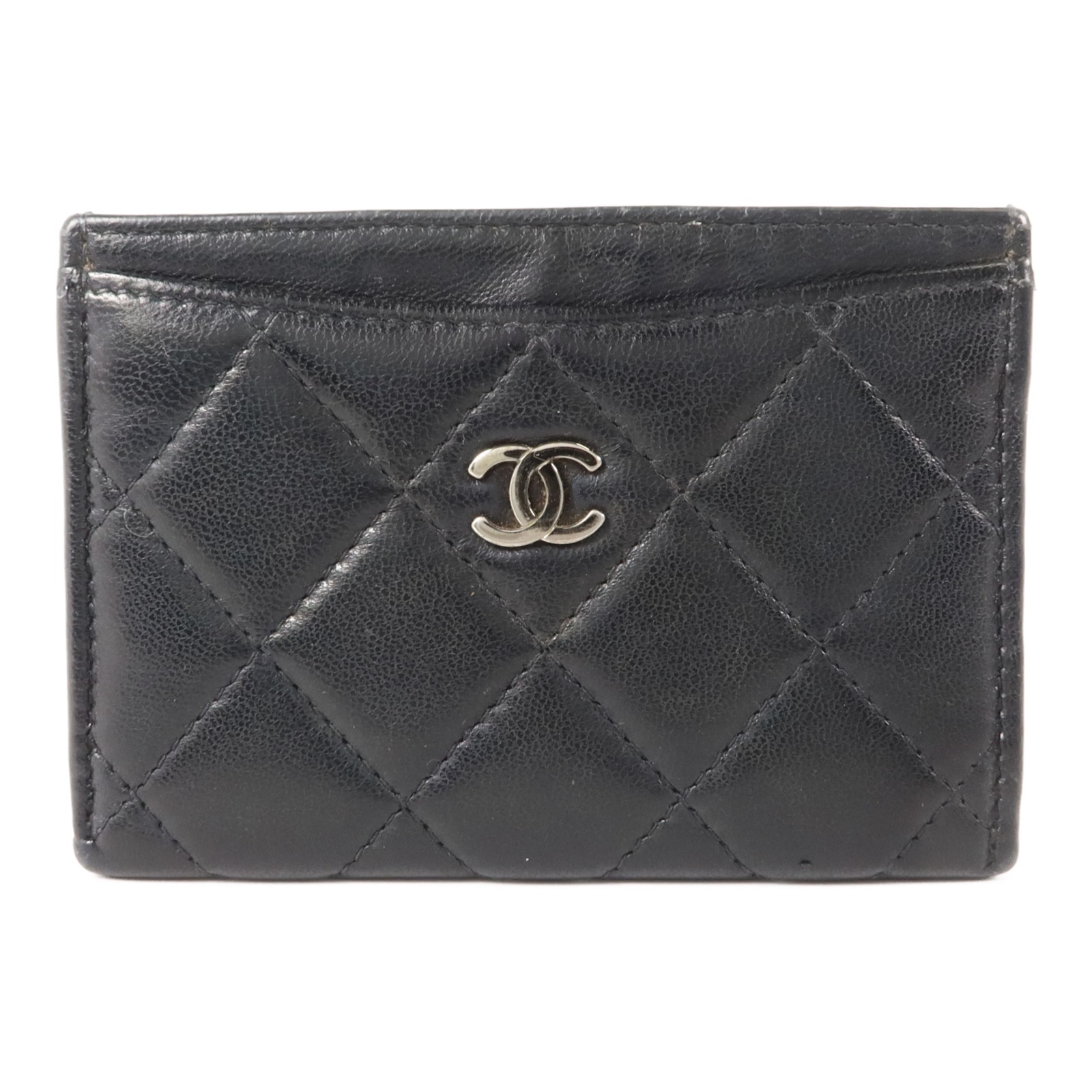 CHANEL CC SHW Classic Card Holder AP0213 Lambskin Leather Black