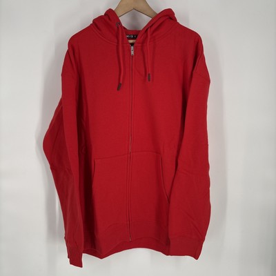 Dixxon Flannel Co Men Zip Up Hoodie XL Red Ground Up Custom Fleece Logo Outdoor