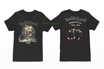Vintage 1986 MOTORHEAD Orgasmatron Tour Black 2 Sided T-Shirt