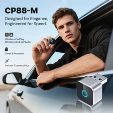 CP88-M Mini Cube 2in1 Wireless CarPlay/Android Auto Adapter Converte USB Dongle