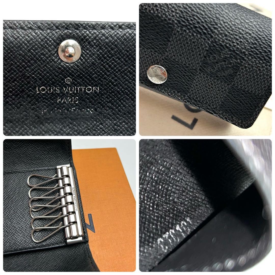 Authenticated Louis Vuitton Graphite  Key Case 6 Rings thumbnail 6
