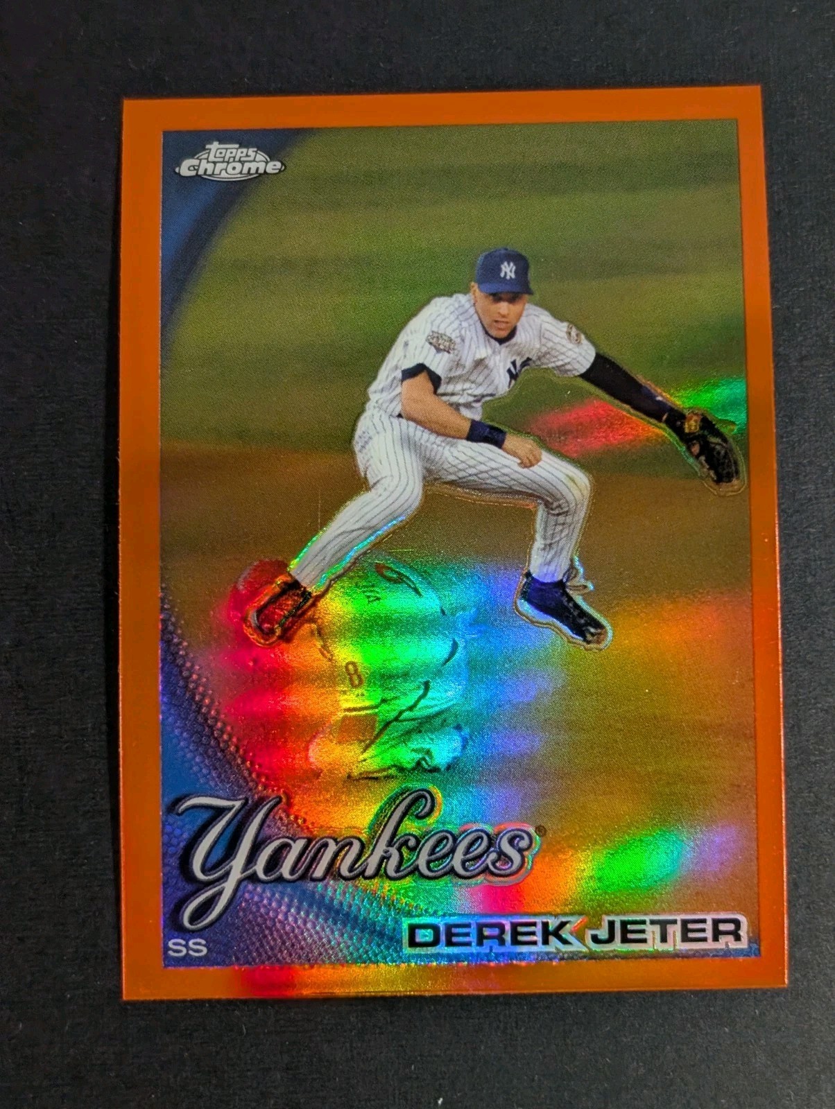 Derek Jeter 2010 Topps Chrome #165 Orange Refractor