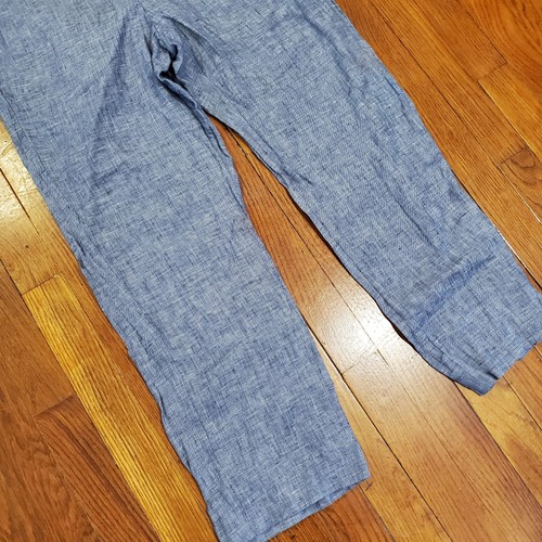 Murano Dress Pants Mens 32x30 Blue Baird McNutt Linen Slim Lightweight Casual - Picture 5 of 12