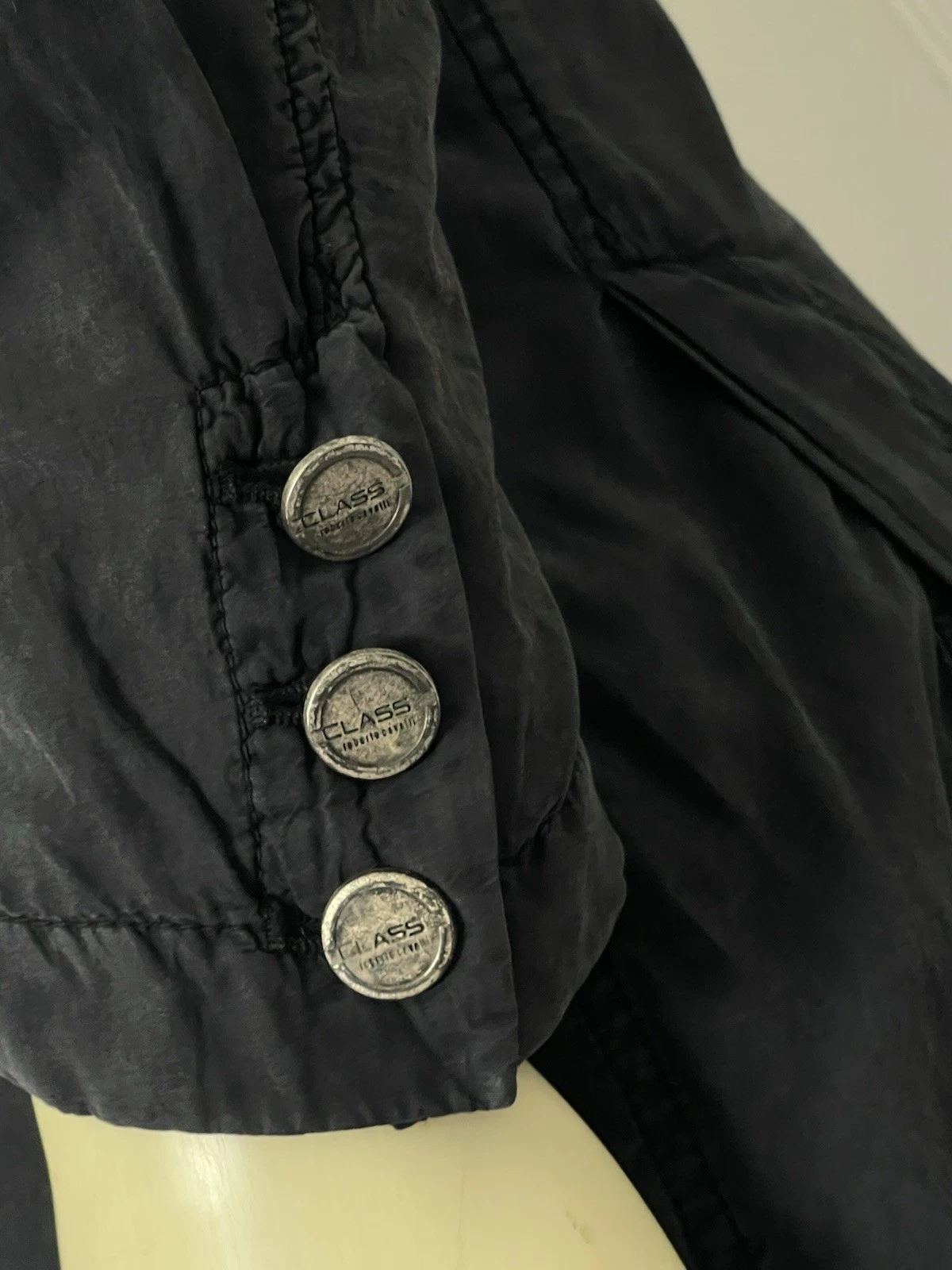 Vintage Class Roberto Cavalli Men’s Jacket IT 54 Cotton Silk Black $960 image 10