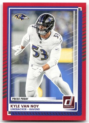 Kyle Van Noy 2025 Donruss Press Proofs Red Baltimore Ravens