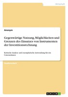 GegenwäRtige Nutzung, MöGlichkeiten Und Grenzen Des Einsatzes Von...
