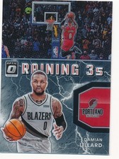 DAMIAN LILLARD 2021-22 DONRUSS OPTIC RAINING 3S #9 BLAZERS BASKETBALL MINT