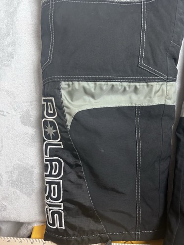 Polaris Snowmobile Bibs Mens XL Black Velocity Snow Pants Embroidered Thermolite - Picture 3 of 15