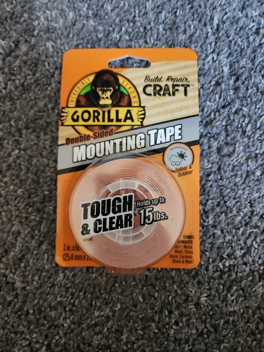 Gorilla Tough & Clear Mounting Tape Heavy Duty Double Sided