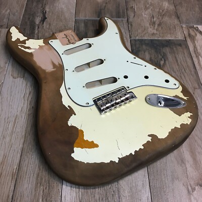 ギター Franchin Guitar Strat Thinline body FRANCHIN guitar body John Mayer BLACK1 REPLICA Relic Aged S