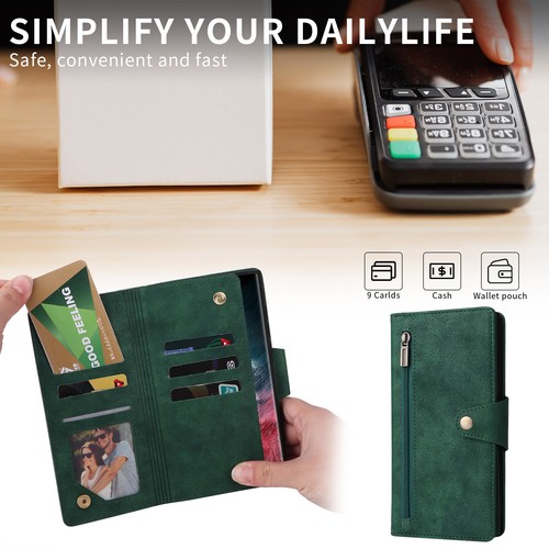 For Samsung A05 A13 A14 A15 A25 A53 A54 5G Magnetic Leather Zipper Wallet Case - Zdjęcie 48 z 49