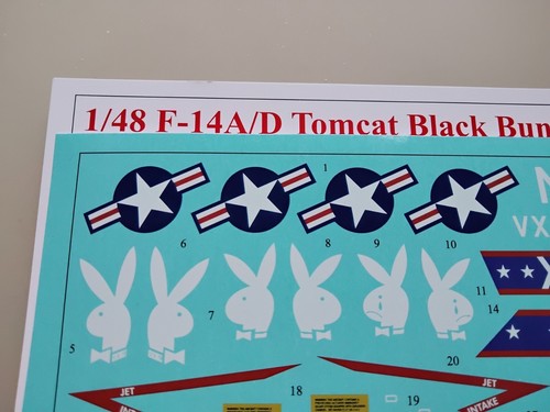 UpRise Decals UR48207 - DECAL F-14A/D Tomcat Black Bunny VX-4&9 1/48 - Picture 4 of 9