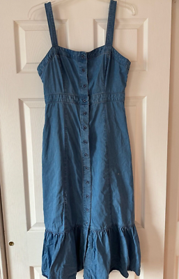 Womens BB Dakota Size 6 Small S EUC Denim Button Front Midi Dress | eBay Womens BB Dakota Size 6 Small S EUC Denim Button Front Midi Dress | eBay