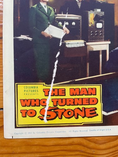 Man Who Turned to Stone (1957) Horror Sci Fi Zombie Movie Lobby Card LC Poster - Picture 2 of 4