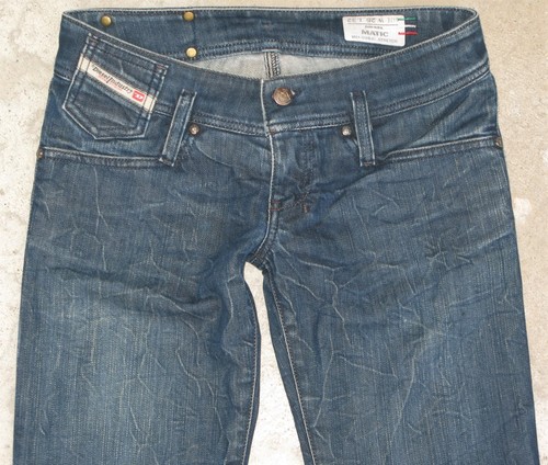 Diesel Donna Matic Jean Taglie 25 Basso Slim Skinny W Stretch Affliggere  8JC 27 | eBay