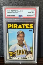 Barry Bonds 1986 Topps Traded RC PSA 8 Centered Beauty Rookie Card #11T. rookie card picture