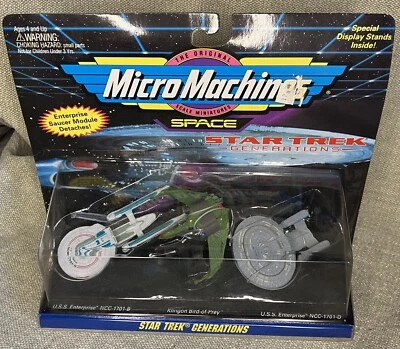 Vtg Micro Machines Space Star Trek Generations Star Ships 1994 Galoob Sealed - Image 1 of 4