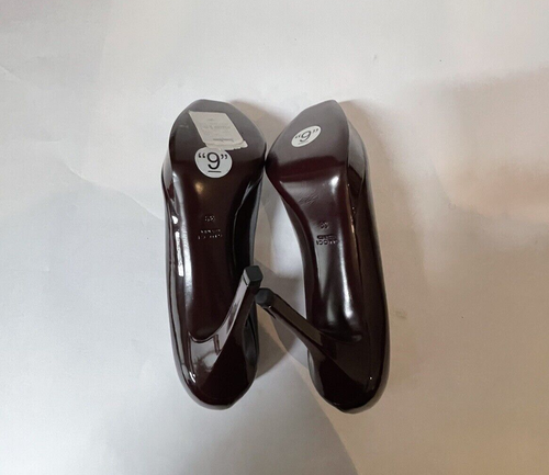 STUNNING GUCCI WINE PATENT LEATHER HIGH HEEL PUMPS sz 39- NEW - Picture 6 of 10