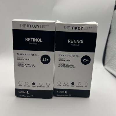 2 Of The Inkey List Retinol Serum Anti-Aging 1.0 fl oz/ 30 mL Reduce Wrinkles