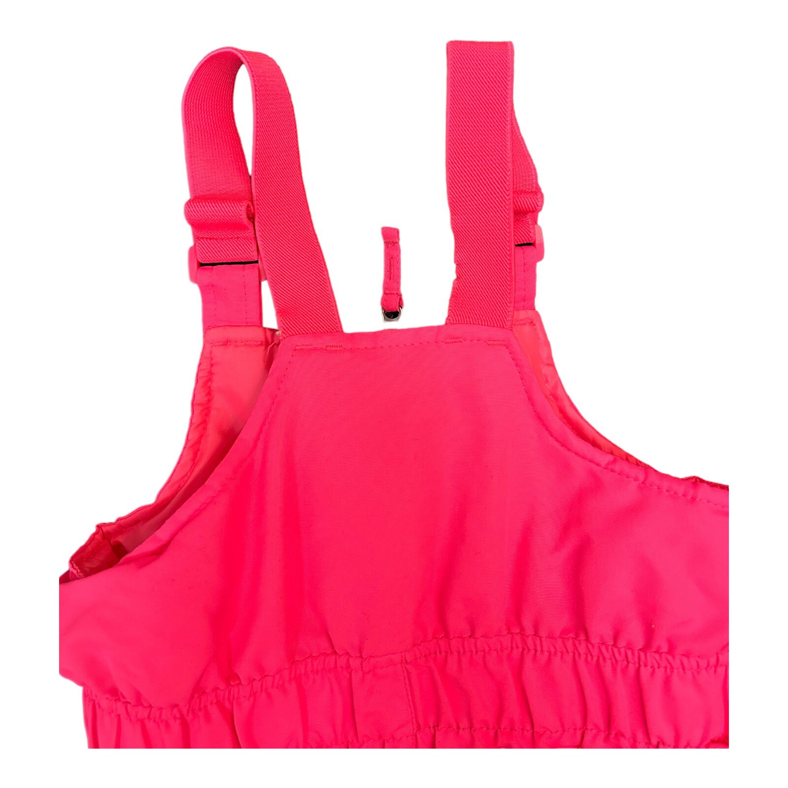 Healthtex Toddler Girls Snow Suit Hot Pink Bibs Zip Front Size 2T Barbie Ski