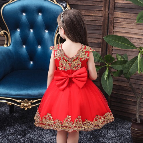 Fancy Kids Girls Sequin Princess Dress Party Christmas Bridesmaid Tutu Prom Gown - Picture 4 of 77