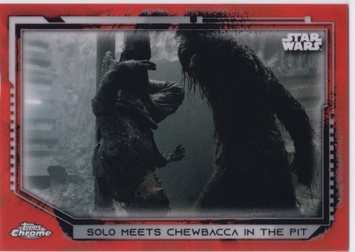 2021 Star Wars Chrome Legacy Orange Refractor #64 Solo Meets Chewbacca 21/25 - Picture 1 of 2