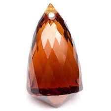 Citrines madère synthétique en briolette facetté de 21,37Cts   