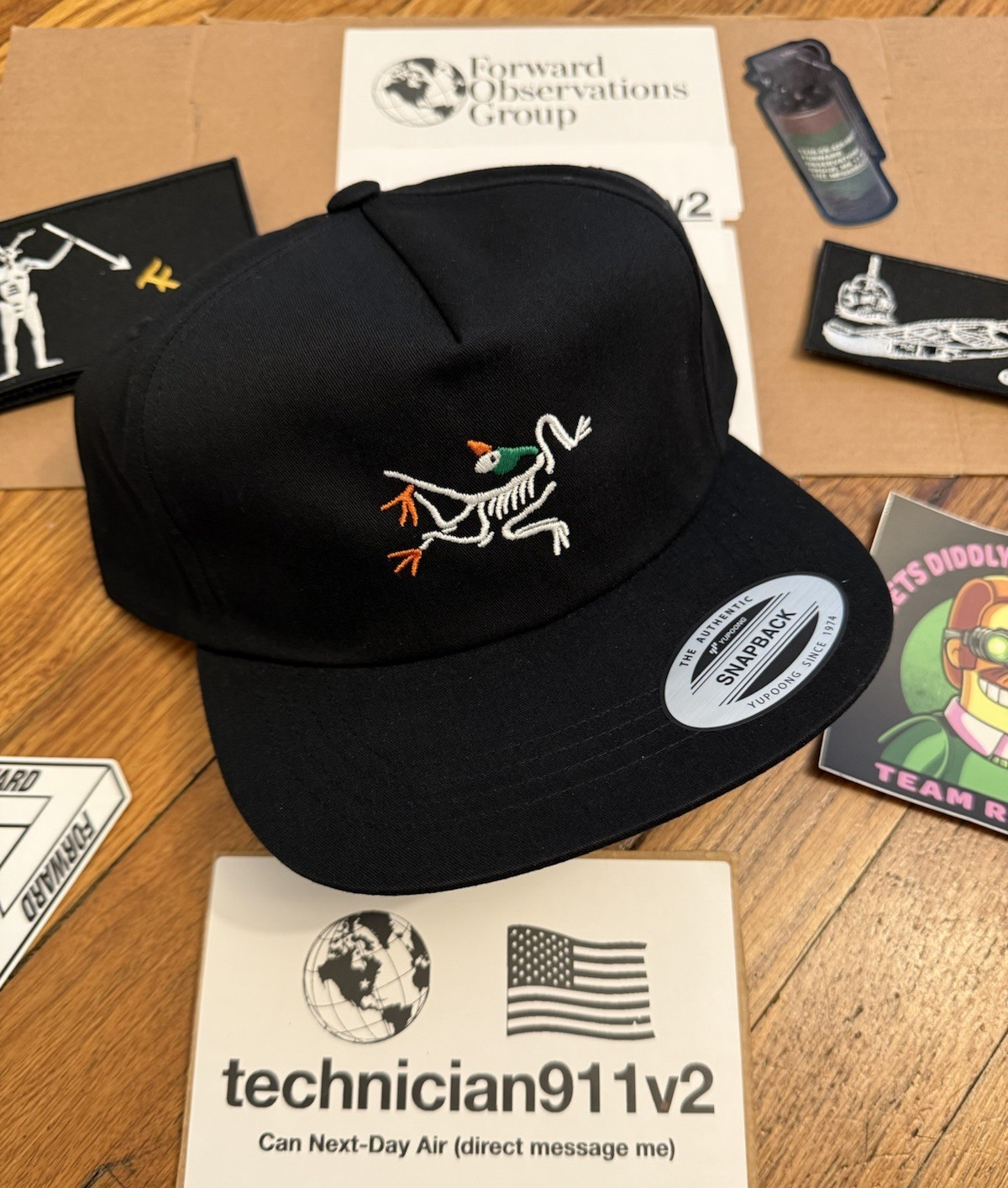 ARC'TERYX Cappello Berretto Forward Observations Group Arcteryx FUD WORLDWIDE DEAD BIRD SNAPBACK