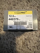 TitanPro TOCF12.5 HVAC Motor Run Oval Capacitor 12.5 MFD/UF 440/370 Volts