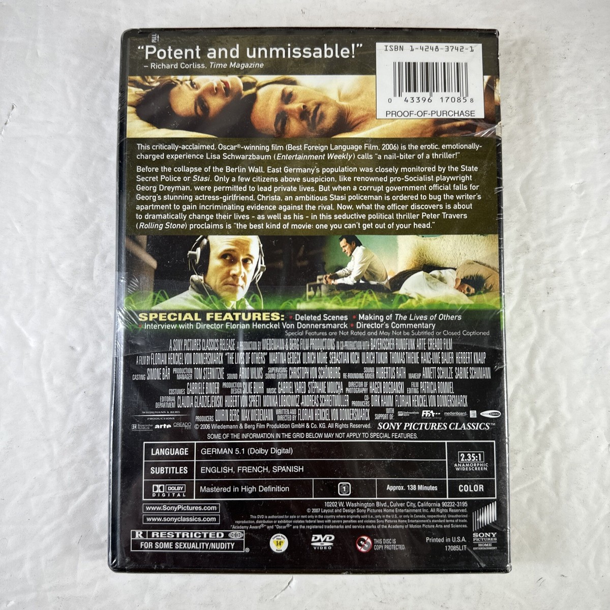 The Lives of Others (DVD, 2007) 43396170858