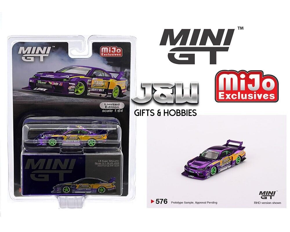 Mini GT Nissan S15 SILVIA LB-Super Silhouette #555 2022 Formula Drift Japan 1/64