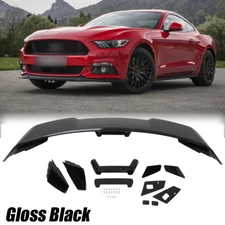 Gloss Black Rear Trunk Spoiler Wing For 15-22 Ford Mustang S550 GT Style 2-Door