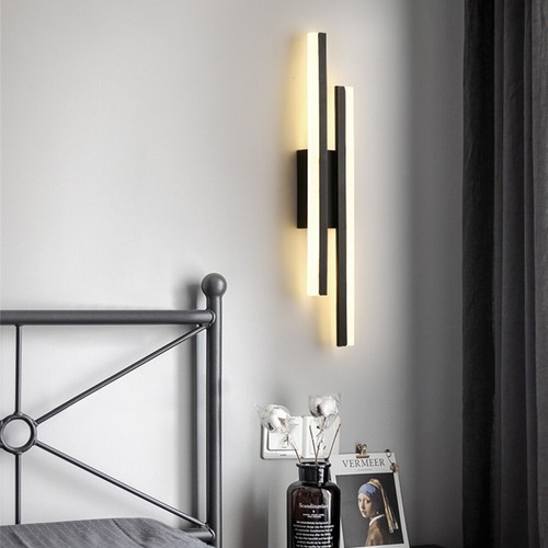 Modern LED Wall Light Wall Sconce Black Wireless Long Wall Lighting Fixture - Picture 8 of 22