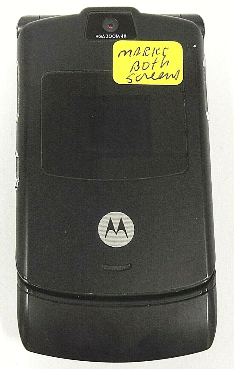 Motorola RAZR V3 - Black and Silver ( Unlocked ) Flip Phone
