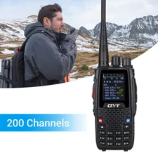 Two-Way Radio KT-8R Walkie Talkie Outdoor Intercom UHF VHF Quad Band Transceiver