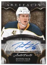 2017-18 Artifacts Autofacts A-JF Justin Falk Auto Group D Buffalo Sabres 1:96