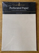 Mill Hill 14-Count Perforated Paper - Two 9" x 12" Sheets - Ecru - NEW