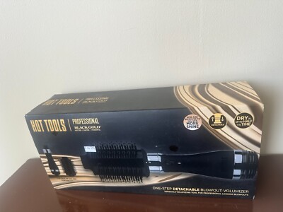 Hot Tools One-Step Detachable Blowout Volumizer Black Gold Hair Styler SZ N249