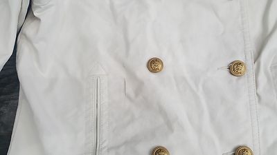 $225 Denim & Supply Ralph Lauren Off White Military Navy Peacoat