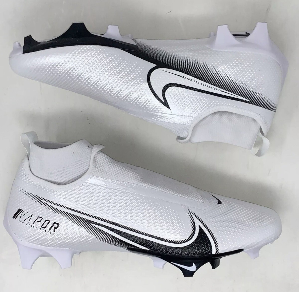 Nike Vapor Edge Pro 360 Chrome White Football Cleats, Size 